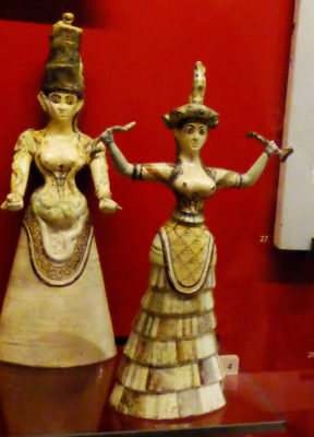 Bare breasted Minoan ladies