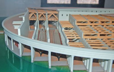Model of the ship sheds at Carthage
